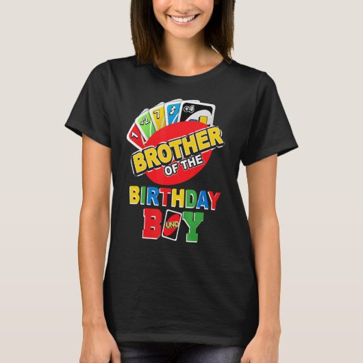 誕生日の弟Boy Shirt Uno Daddy Papa F Tシャツ (正面)