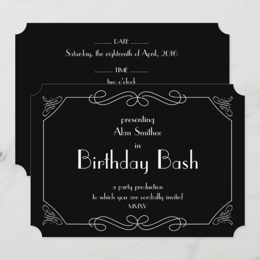 誕生日の強打 招待状 (正面/裏面)