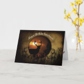 誕生日の恋人-シカのハンター カード (黄色い花)