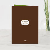 誕生日の息子のロー男らしド抽象芸術茶色カード カード (裏面)