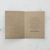 誕生日の息子の法色の茶色のパターユニークン カード (内部)