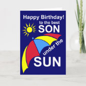 誕生日の息子 カード (正面)
