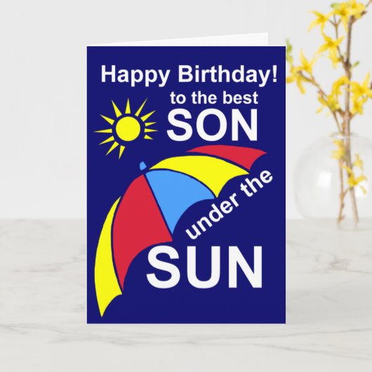 誕生日の息子 カード (黄色い花)