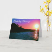 誕生日の恵み カード (黄色い花)