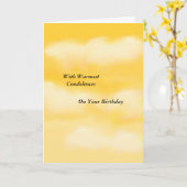 誕生日の悔やみや弔慰カード カード (黄色い花)