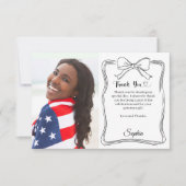 誕生日の手弓書式 サンキューカード (正面)