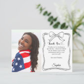 誕生日の手弓書式 サンキューカード (スタンド正面)