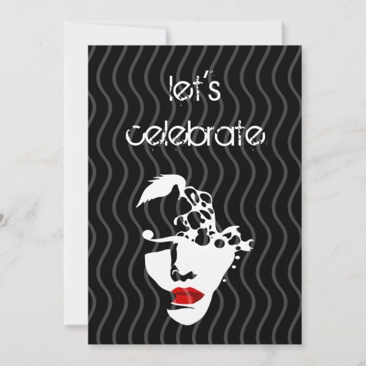 誕生日の招待のパーティー 招待状 (正面)