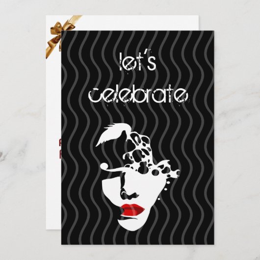 誕生日の招待のパーティー 招待状 (正面/裏面)