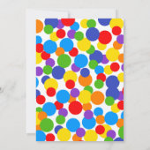 誕生日の招待の虹の誕生日を跳んで下さい 招待状 (裏面)