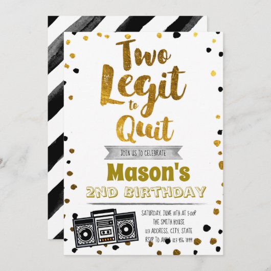 誕生日の招待をやめる2合法 招待状 (正面/裏面)