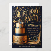 誕生日の招待カード 招待状 (正面/裏面)