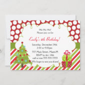 誕生日の招待状のクリスマスの子供のパーティー 招待状 (正面)