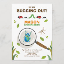 誕生日の招待状の昆虫を煩わせることは男の子を煩わせます