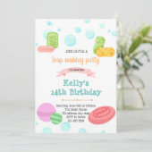 誕生日の招待状を作る石鹸爆弾 招待状 (スタンド正面)