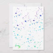 誕生日の招待状|の虹の水彩画のアイスキャンデー 招待状 (裏面)