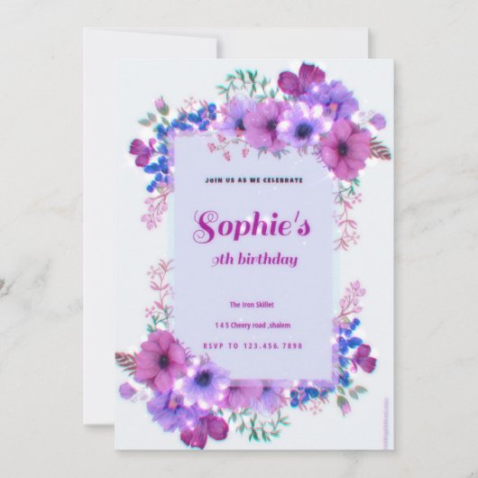 誕生日の招待状 招待状 (正面)