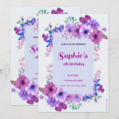 誕生日の招待状 招待状 (正面/裏面)