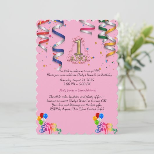 誕生日の招待状 招待状 (スタンド正面)