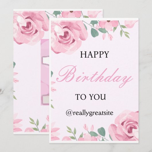 誕生日の招待状 招待状 (正面/裏面)