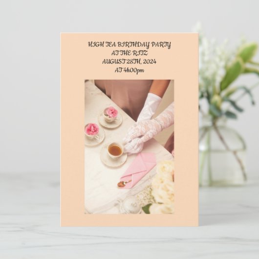 誕生日の招待,インスタントダウンロード 招待状 (スタンド正面)