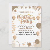 誕生日の招待 招待状 (正面)