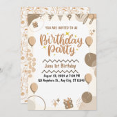 誕生日の招待 招待状 (正面/裏面)