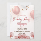 誕生日の招待 招待状 (正面)