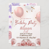 誕生日の招待 招待状 (正面/裏面)