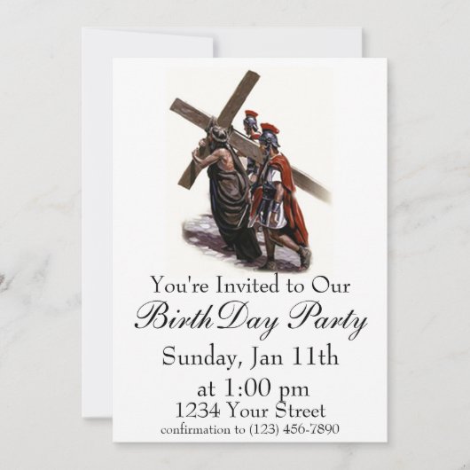 誕生日の招待 招待状 (正面)