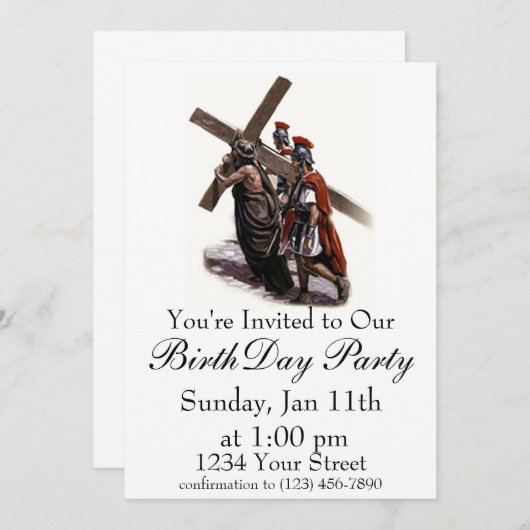 誕生日の招待 招待状 (正面/裏面)