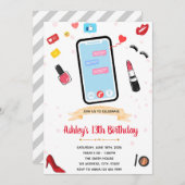 誕生日の招10代の待の間 招待状 (正面/裏面)