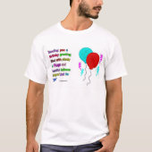 誕生日の挨拶の引用文の人の白い基本的なTシャツ Tシャツ (正面)