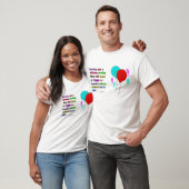誕生日の挨拶の引用文の人の白い基本的なTシャツ Tシャツ (ユニセックス)