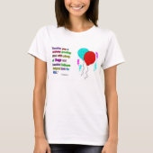 誕生日の挨拶の引用文の女性の基本的なTシャツ Tシャツ (正面)