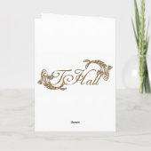 誕生日の挨拶の脚を赤く赤く カード (裏面)