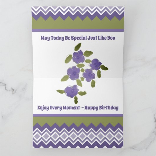 誕生日の挨拶は今日は特別かもしれない カード (内部)