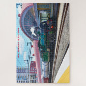 誕生日の挨拶オーストラリアの蒸気列車ジグソー ジグソーパズル (縦)