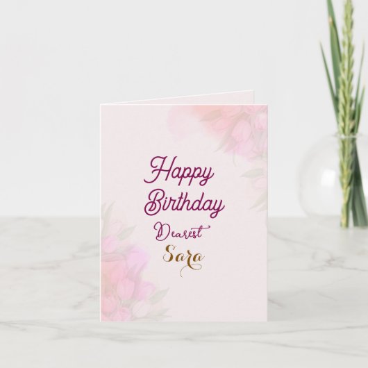 誕生日の挨拶カード サンキューカード (正面)