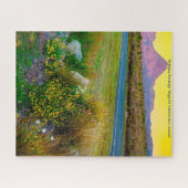 誕生日の挨拶トンガリロ火山ニュージーランド ジグソーパズル (横)