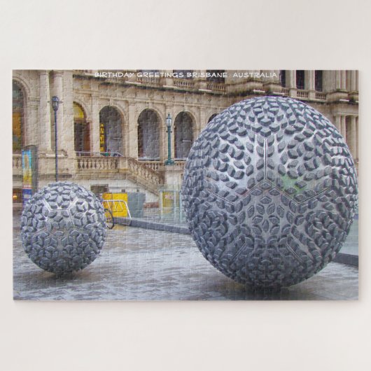 誕生日の挨拶ブリスベンAustralia ジグソーパズル (横)