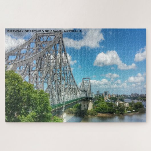 誕生日の挨拶ブリスベンAustralia ジグソーパズル (横)