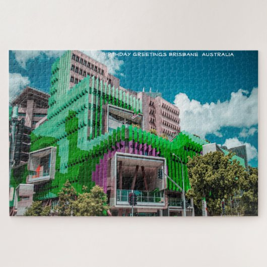 誕生日の挨拶ブリスベンAustralia ジグソーパズル (横)