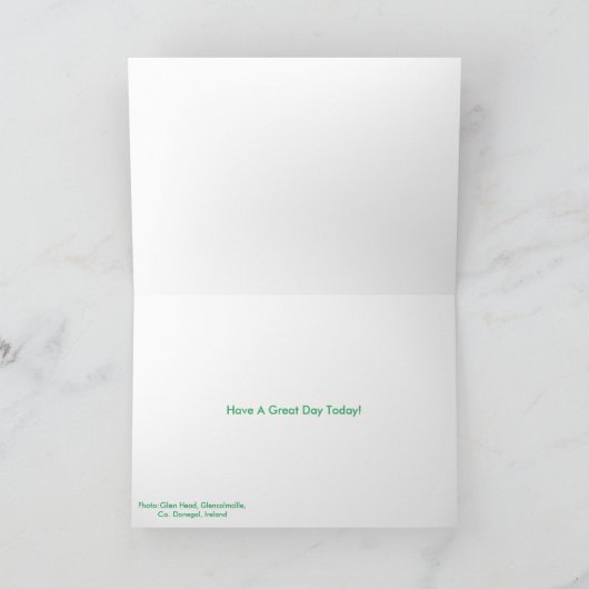 誕生日の挨拶状のためのアイルランドのイメージ カード (内部)