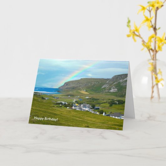 誕生日の挨拶状のためのアイルランドのイメージ カード (黄色い花)