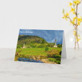 誕生日の挨拶状のためのアイルランドのイメージ カード (黄色い花)