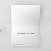 誕生日の挨拶状のためのオースティンマーティン1965年 カード (内部)