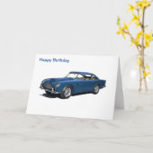 誕生日の挨拶状のためのオースティンマーティン1965年 カード (黄色い花)