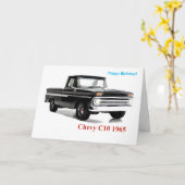 誕生日の挨拶状のためのクラシックなトラックのイメージ カード (黄色い花)