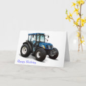 誕生日の挨拶状のためのトラクターのイメージ カード (黄色い花)